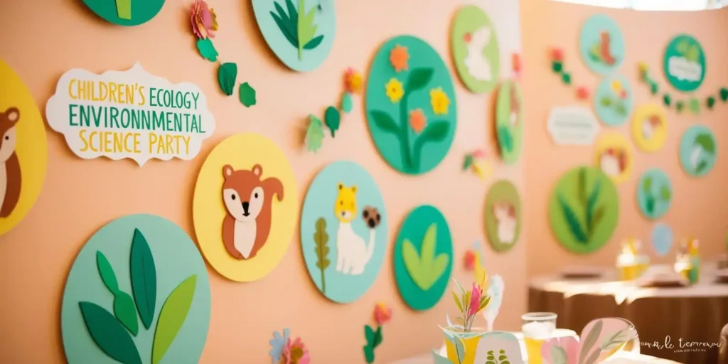 Decoración para fiestas de niños, ecológica y ciencia del medio ambiente